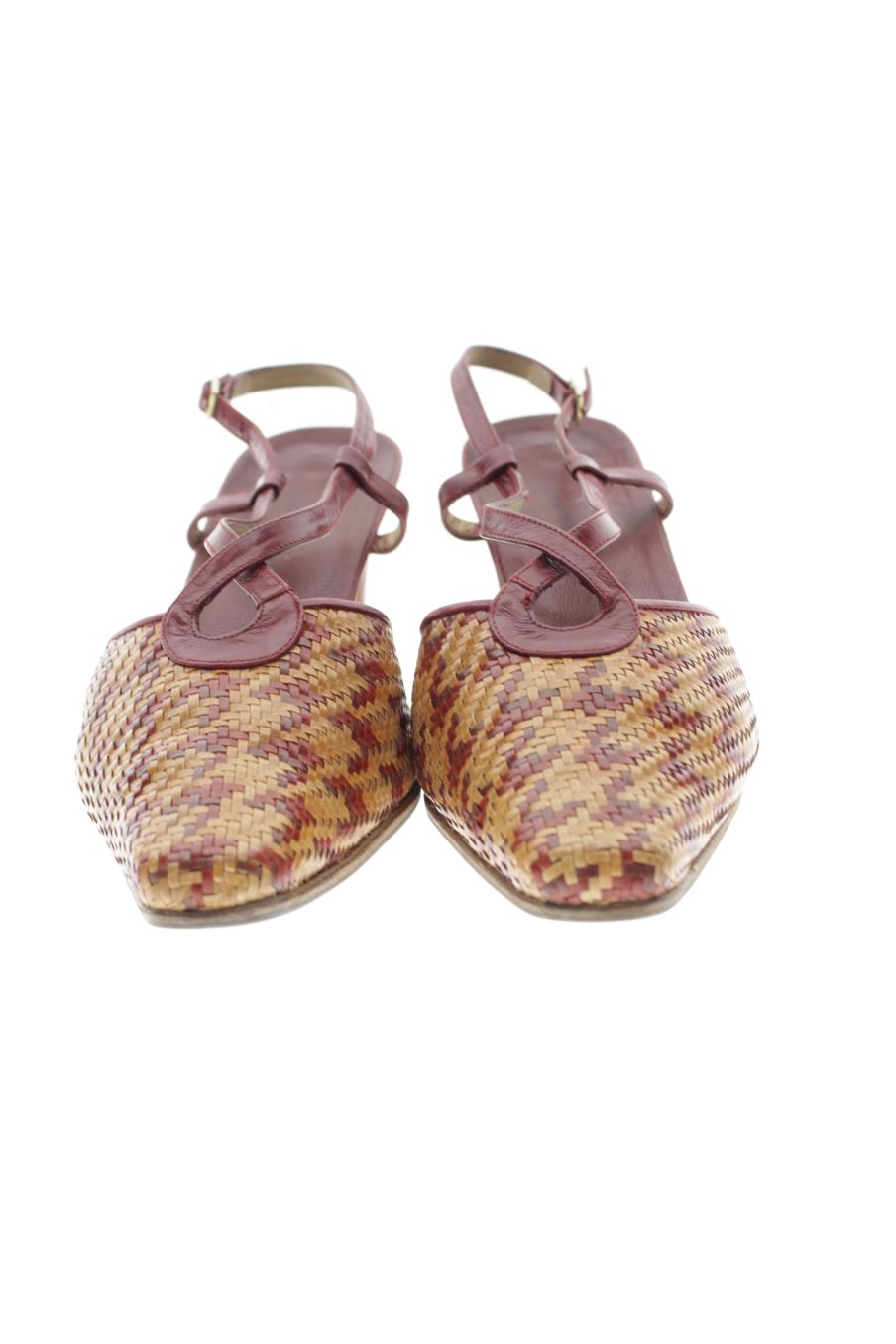 Sandalias tacon de ASENSIO de la talla 40, de color burdeos de