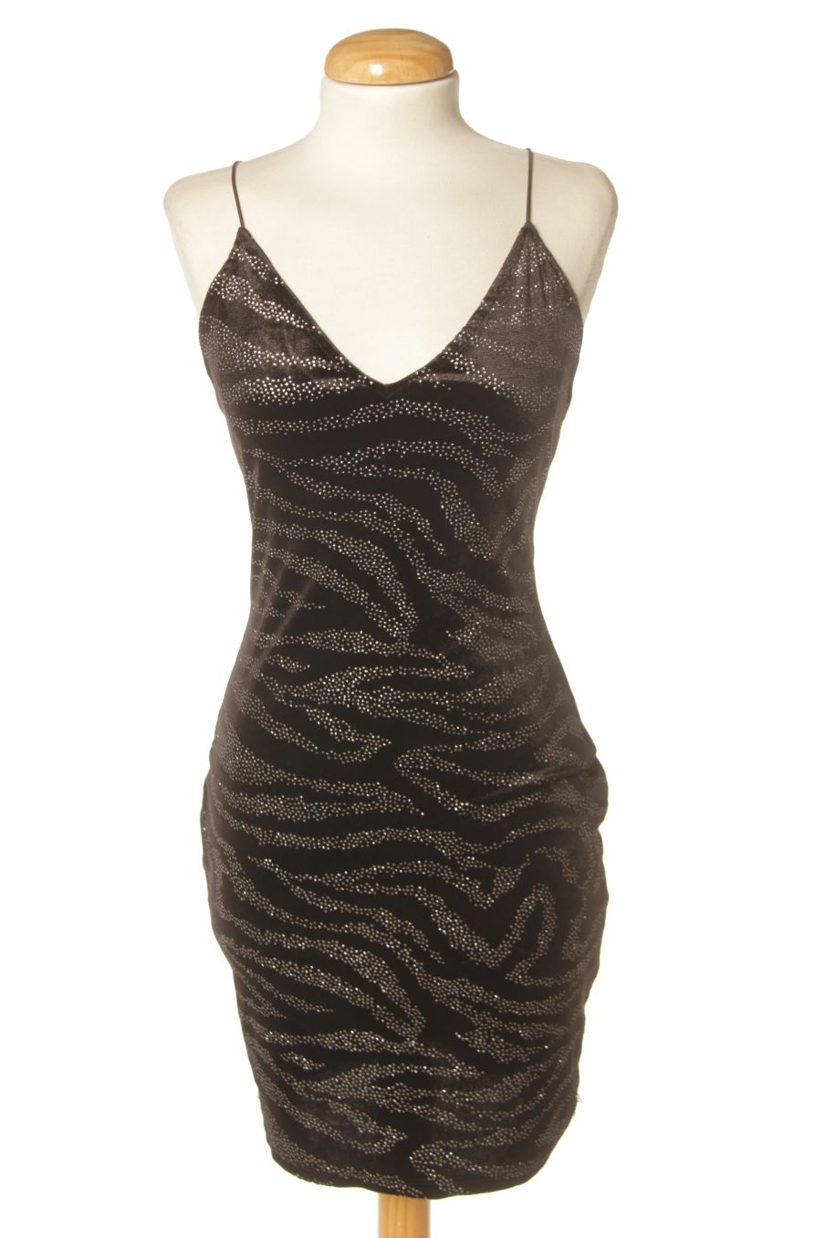 Vestido Terciopelo Vestido Cruzado Negro Zara Vestido De