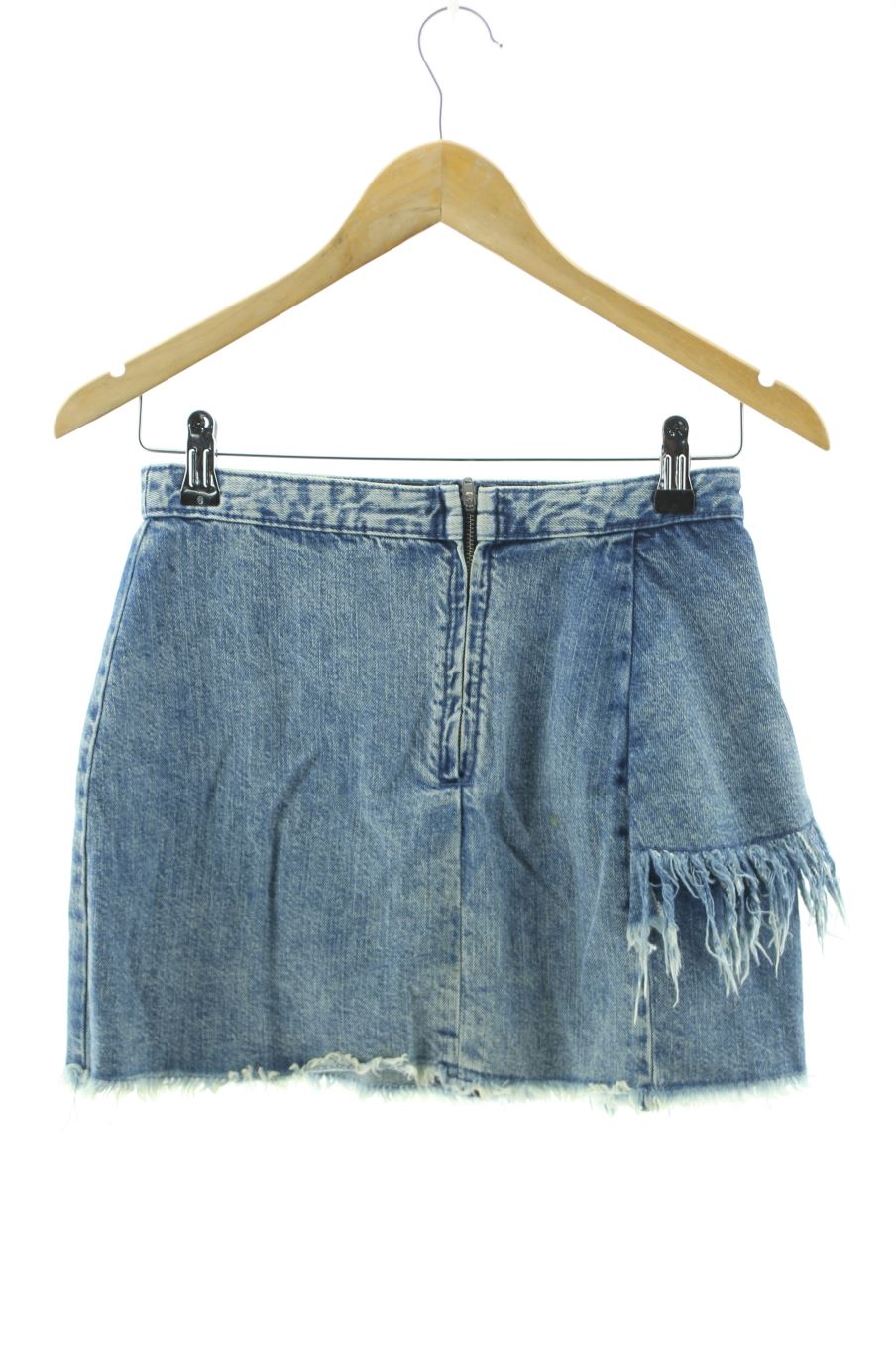 Jupe Trafaluc de la taille XS, de couleur bleu de denim