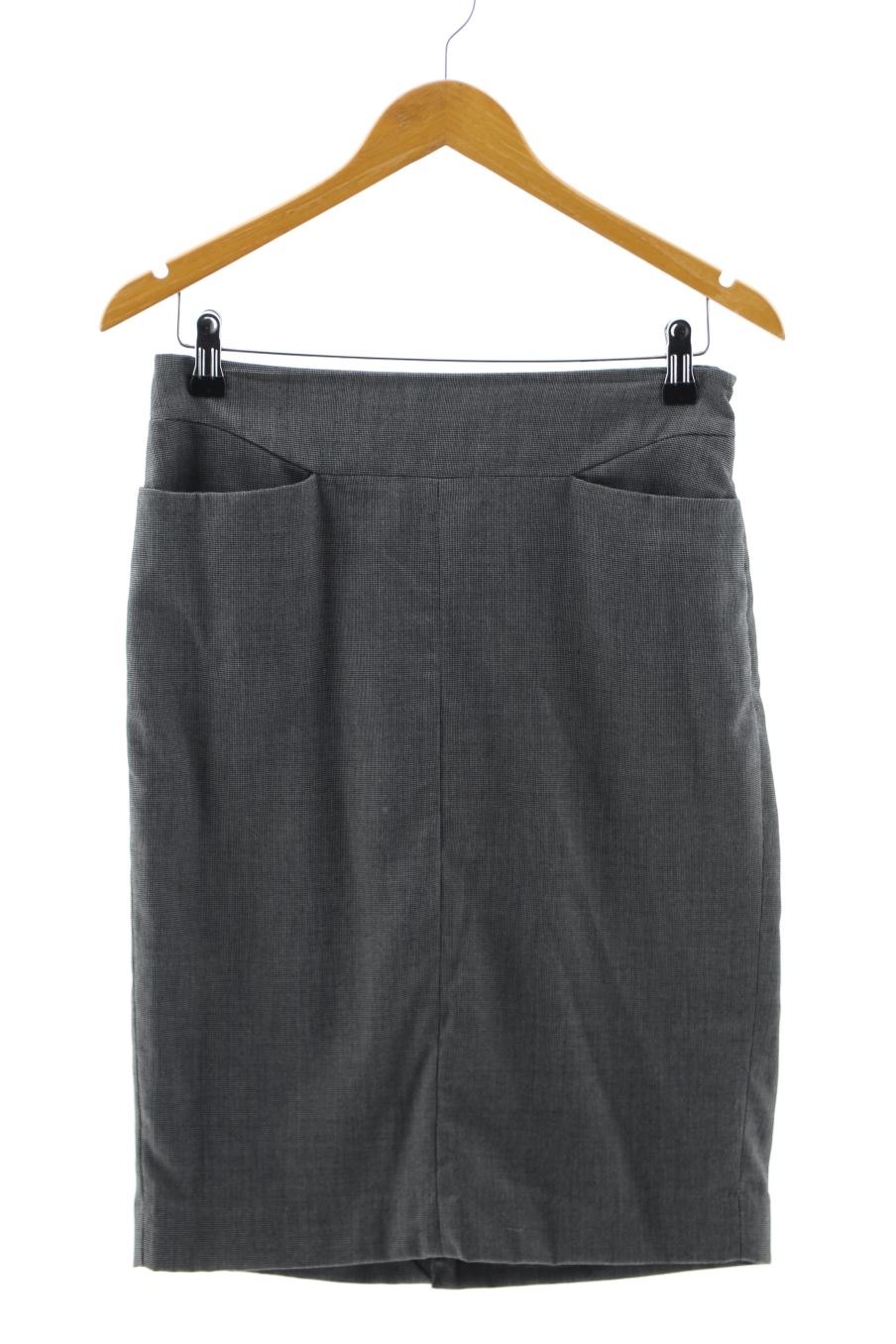 Falda de Mango de la talla 38, de color gris