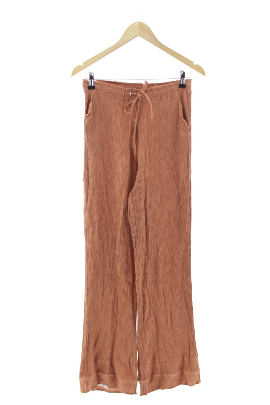 Pantalón Casual de Zara de la talla XS, de color marrón