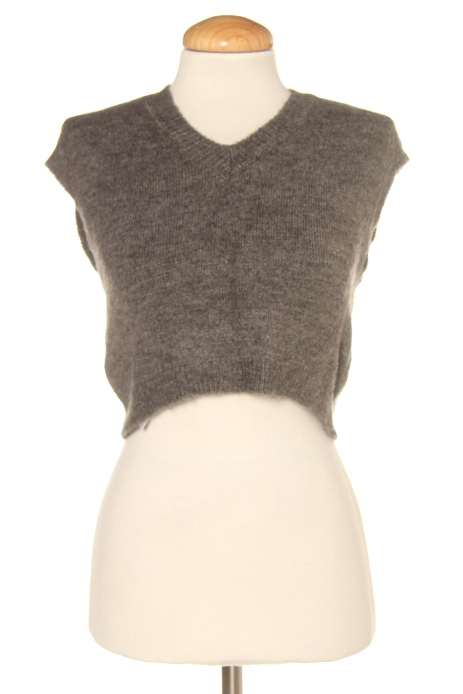 Chaleco de tela de Mango de la talla XS, de color gris