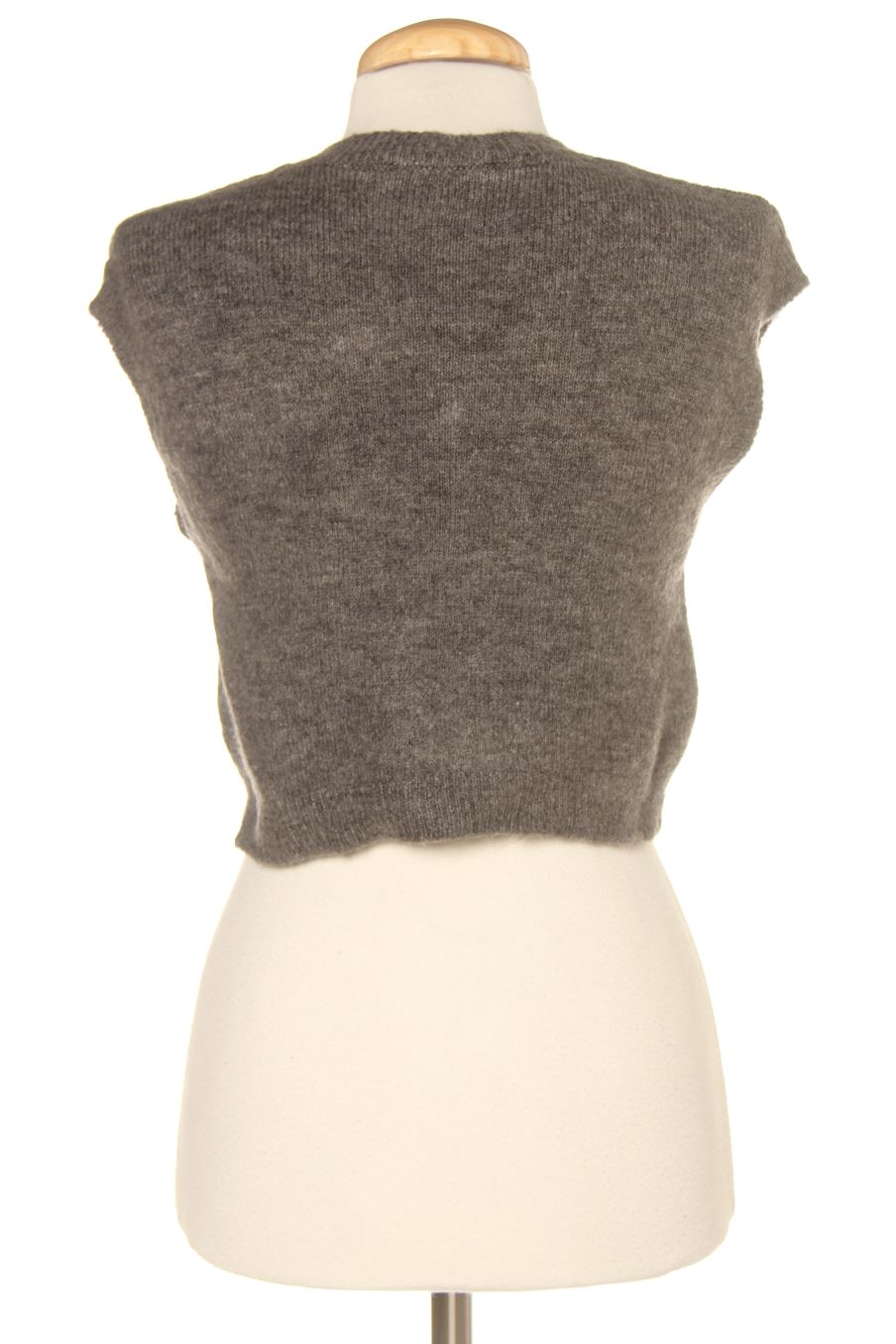 Chaleco de tela de Mango de la talla XS, de color gris