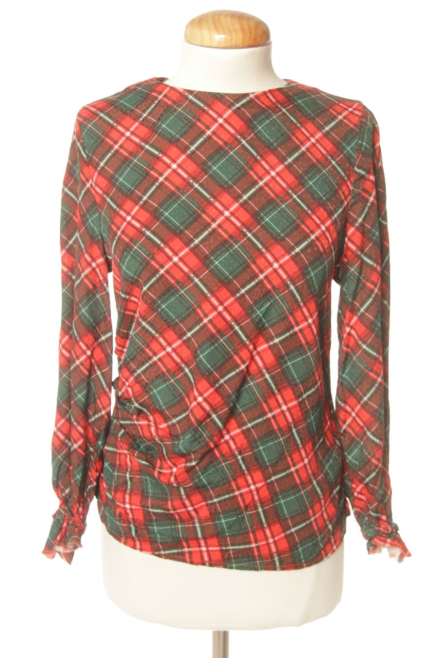 Langärmelige Bluse von Sfera Größe S, Farbe Kariert, für