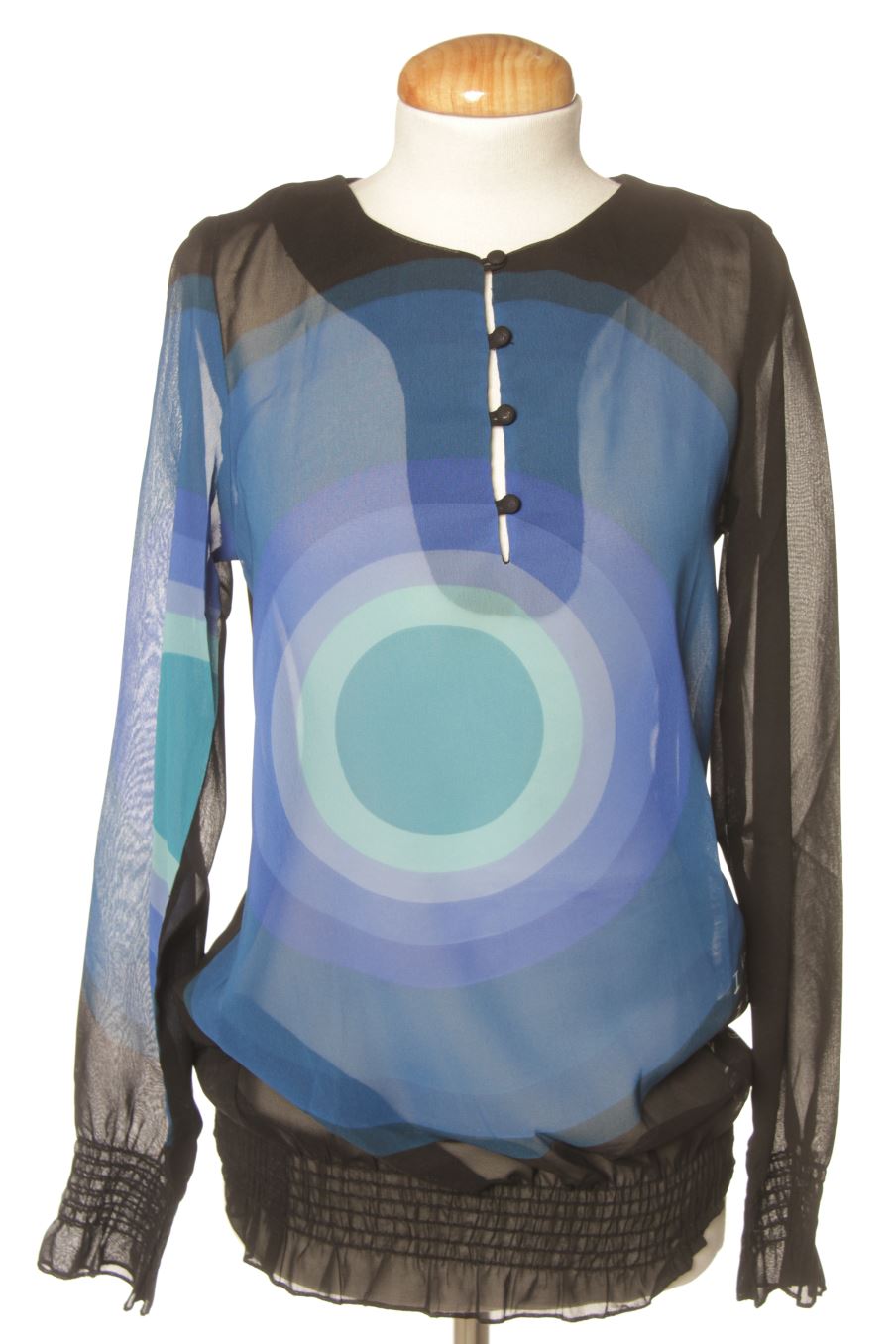 Langärmelige Bluse von Desigual Größe M, Farbe Aufdruck, für