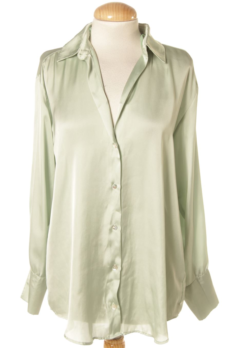 Blusa a maniche lunghe de Zara de la talla XS, de color turchese