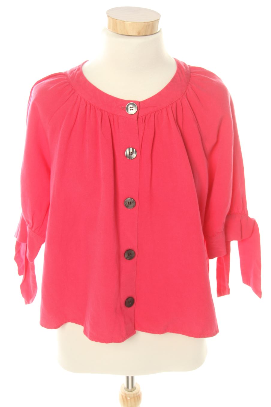 Blusa de manga corta de Zara de la talla S, de color rosa