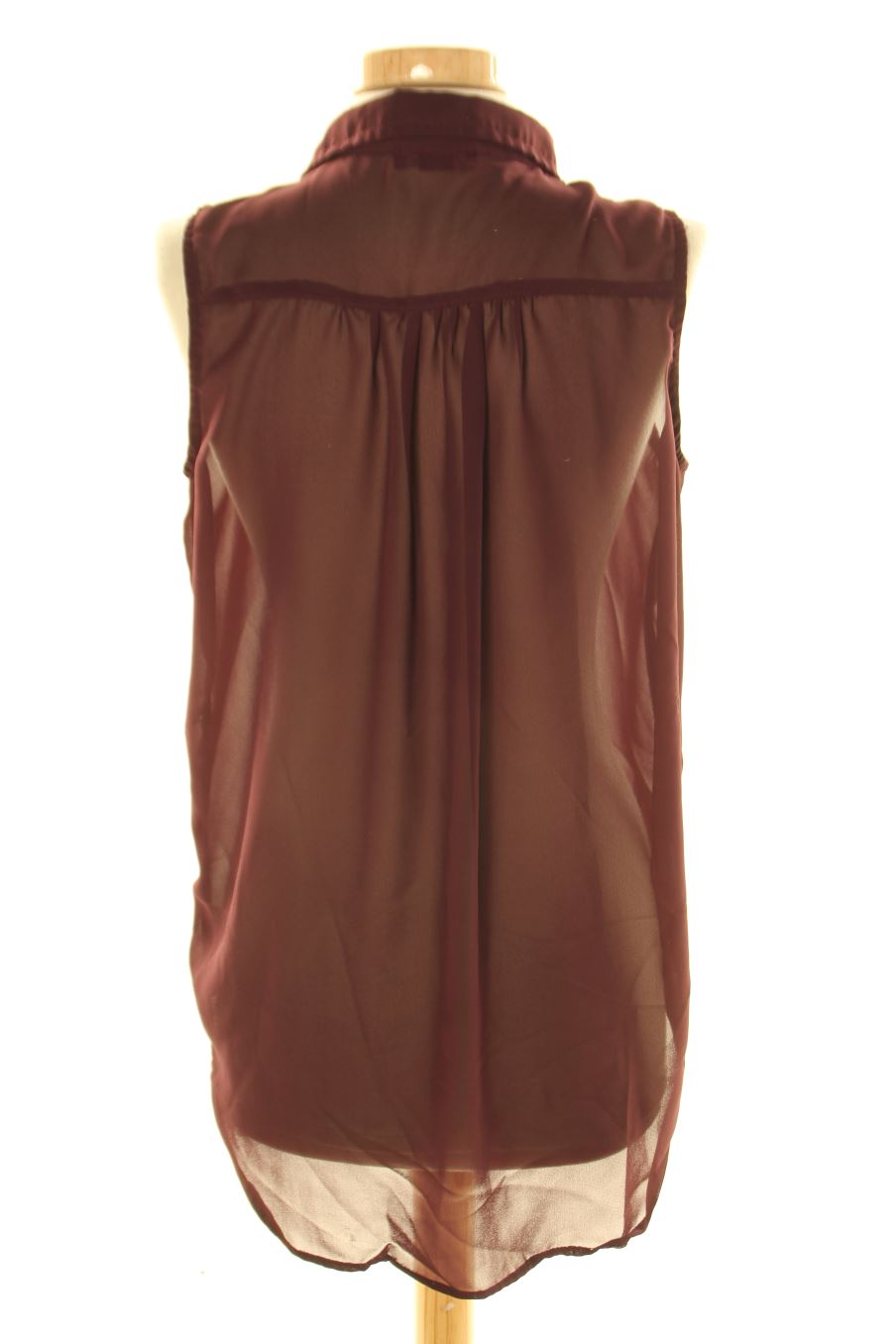 Camisa sin mangas de Amisu de la talla S, de color burdeos