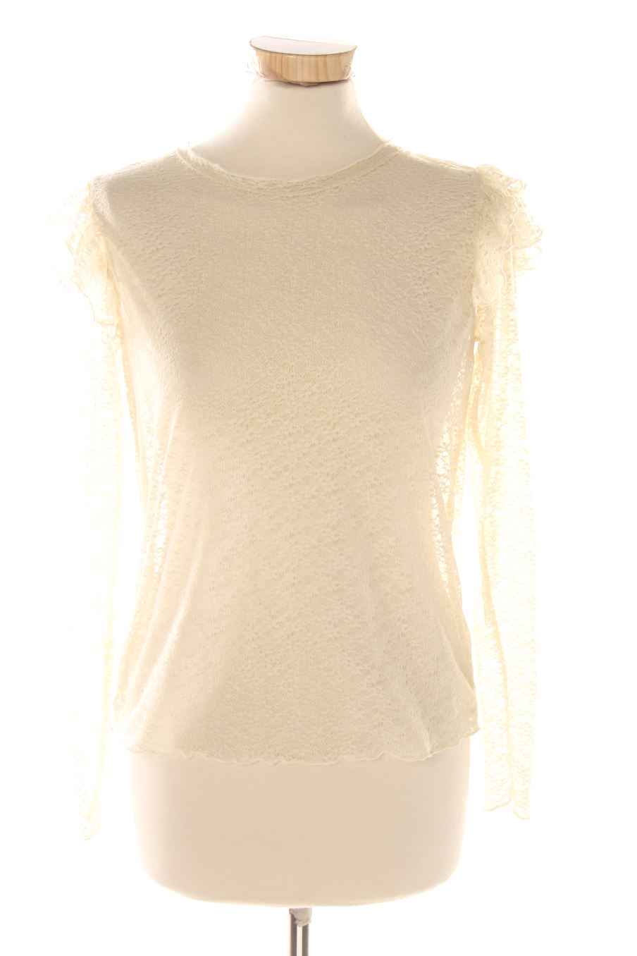 Blouse à manches longues Mango de la taille S, de couleur beige