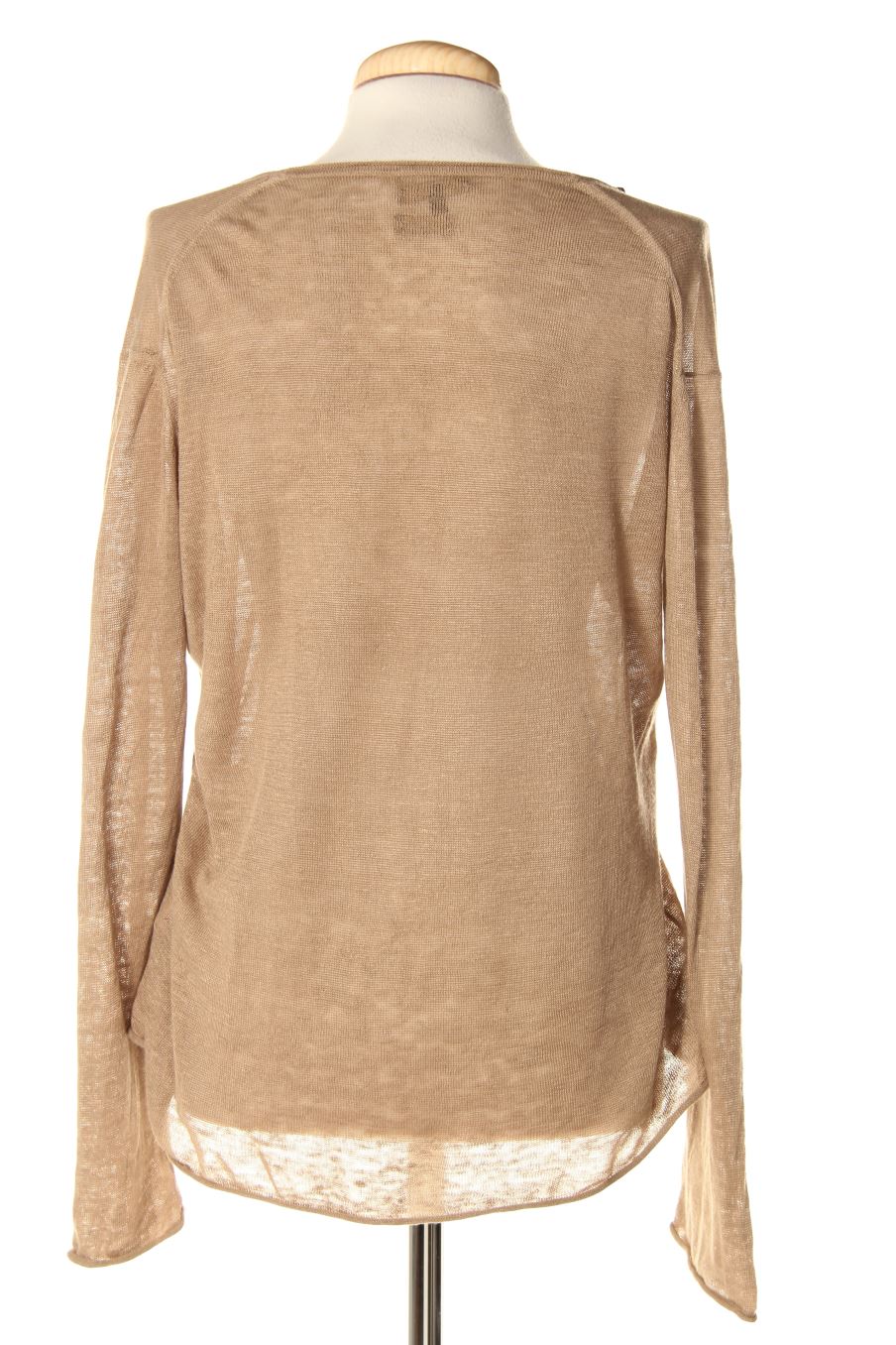 Camiseta manga larga de Massimo Dutti de la talla XS, de color beige
