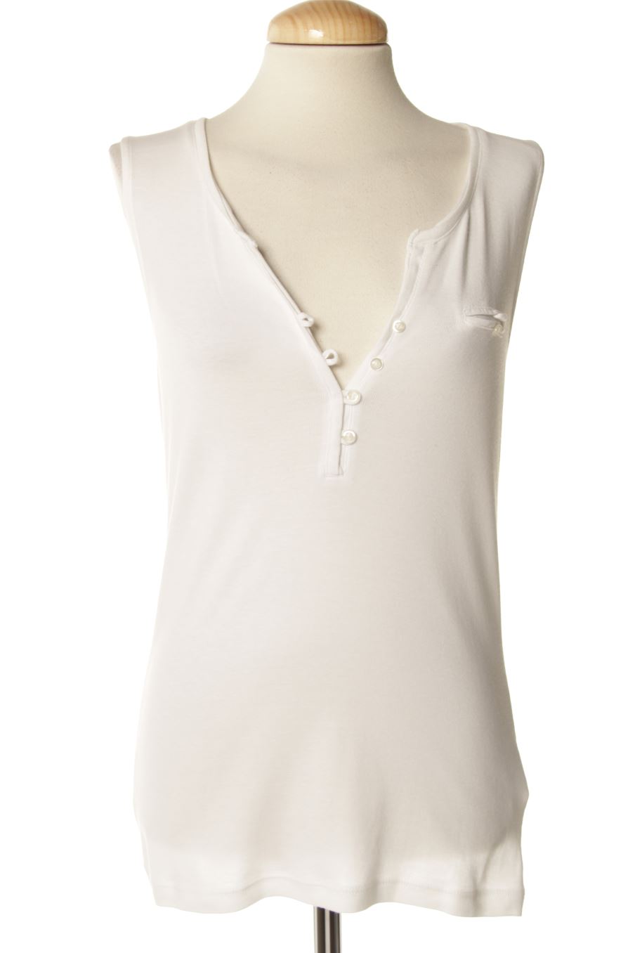 Camiseta sin mangas de Caroll de la talla 40, de color blanco