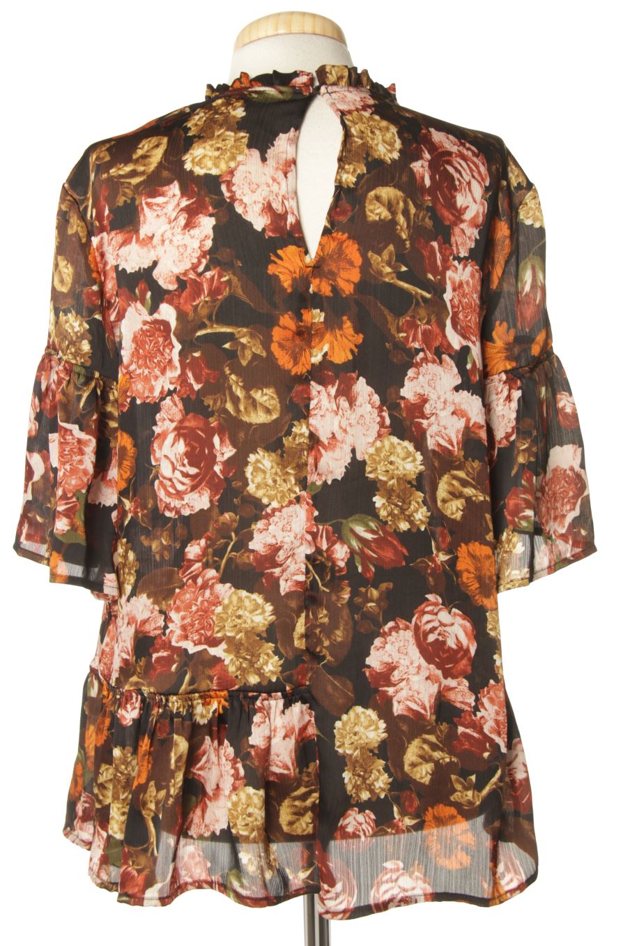 Blusa de manga corta de H&M de la talla 44, de color flores