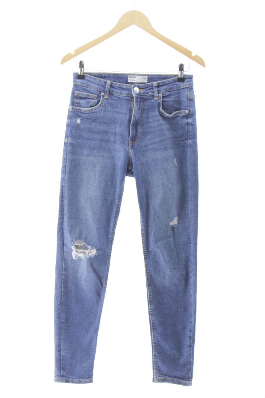 Vaquero de Bershka de la talla 38, de color azul de ropa vaquera