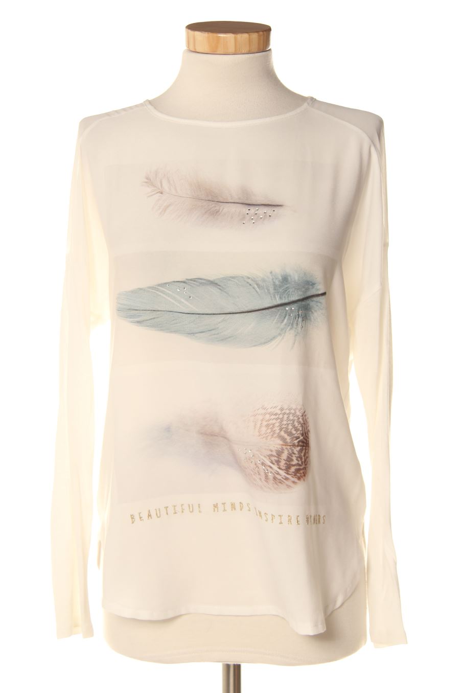 Blouse à manches longues Promod de la taille 38, de couleur blanc