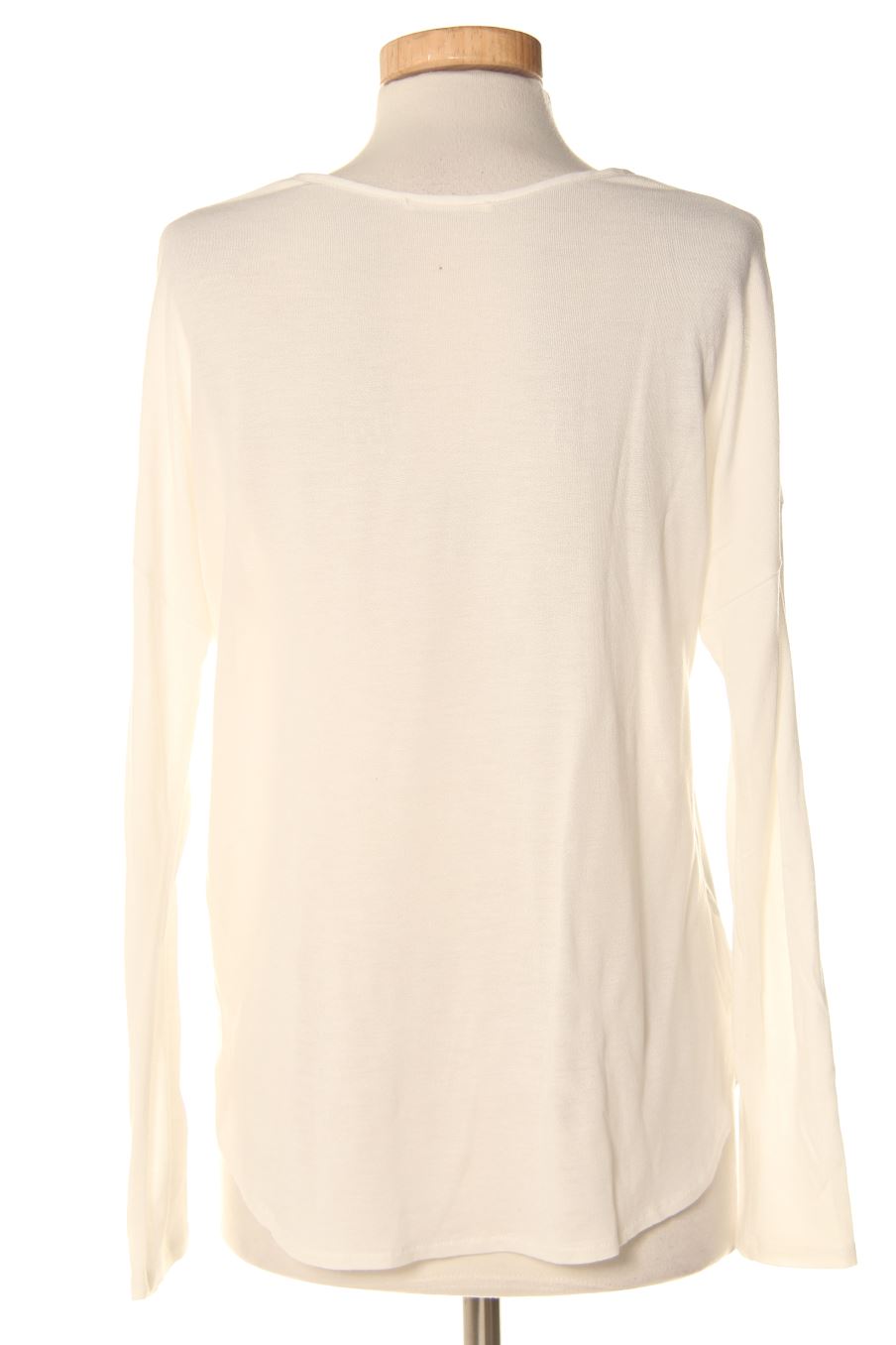 Blouse à manches longues Promod de la taille 38, de couleur blanc
