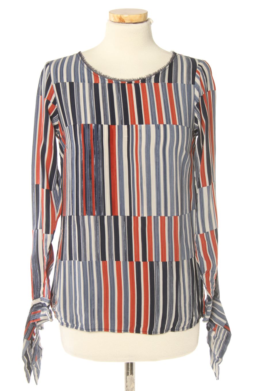 Blouse à manches longues expresso de la taille 34, de couleur rayures