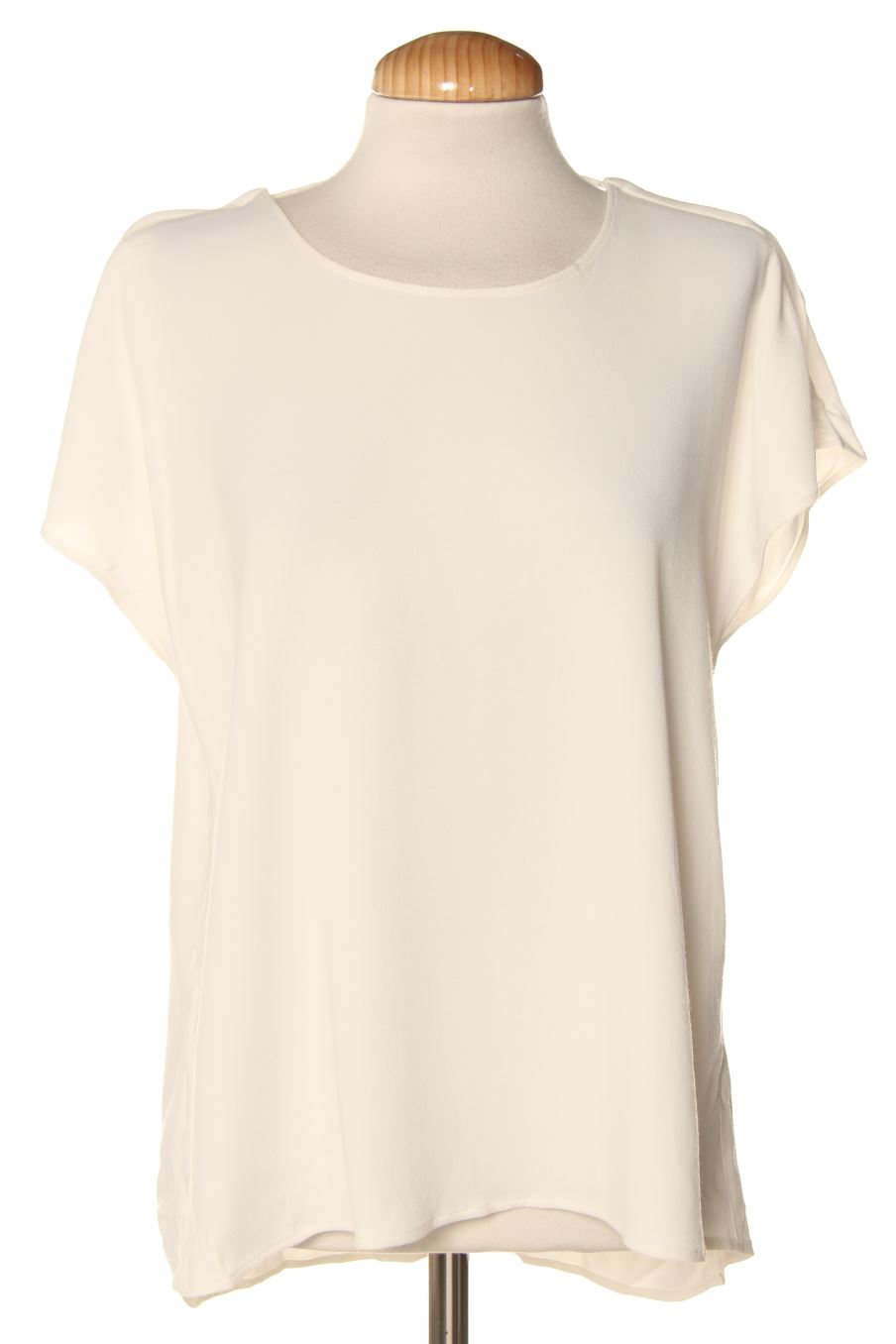 Blusa de manga corta de Zara de la talla S, de color blanco