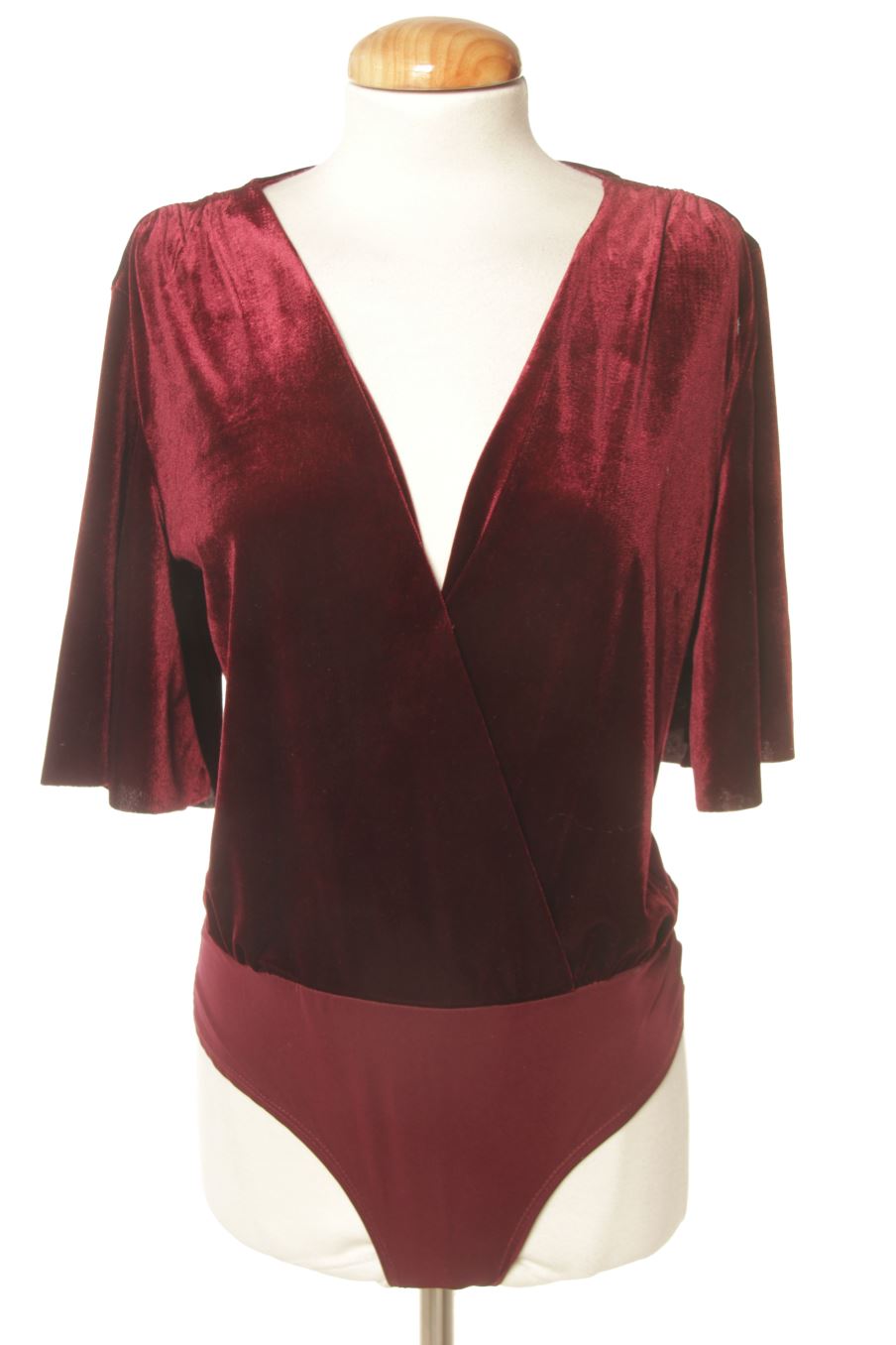 Body de Vera & Lucy de la talla M, de color burdeos de terciopelo