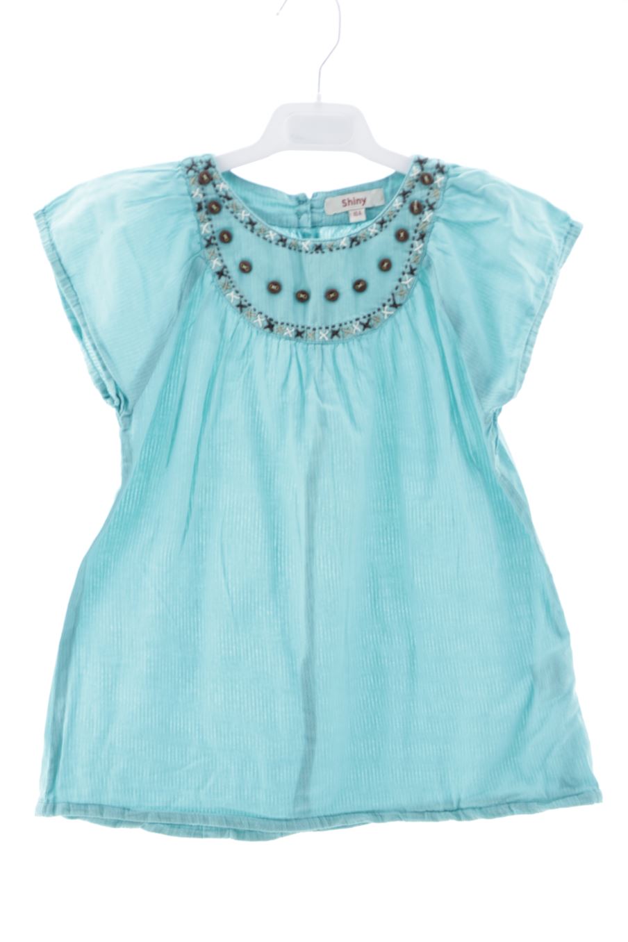 Blouse à manches courtes Shiny de la taille 10 ans de seconde main