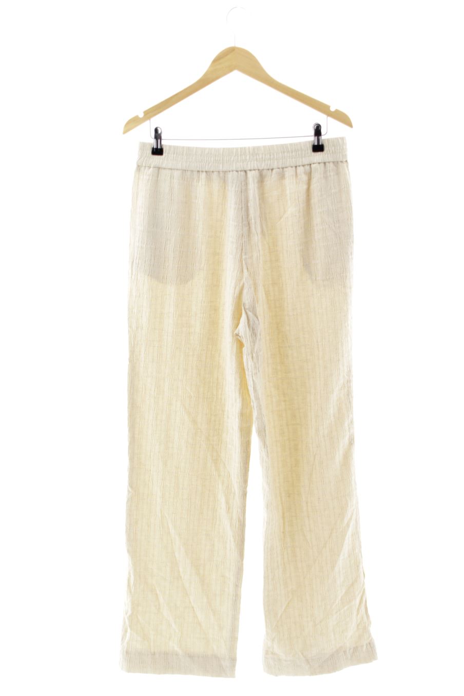 Pantalones de Zara de la talla L, de color beige