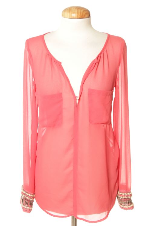 Blusa a maniche lunghe