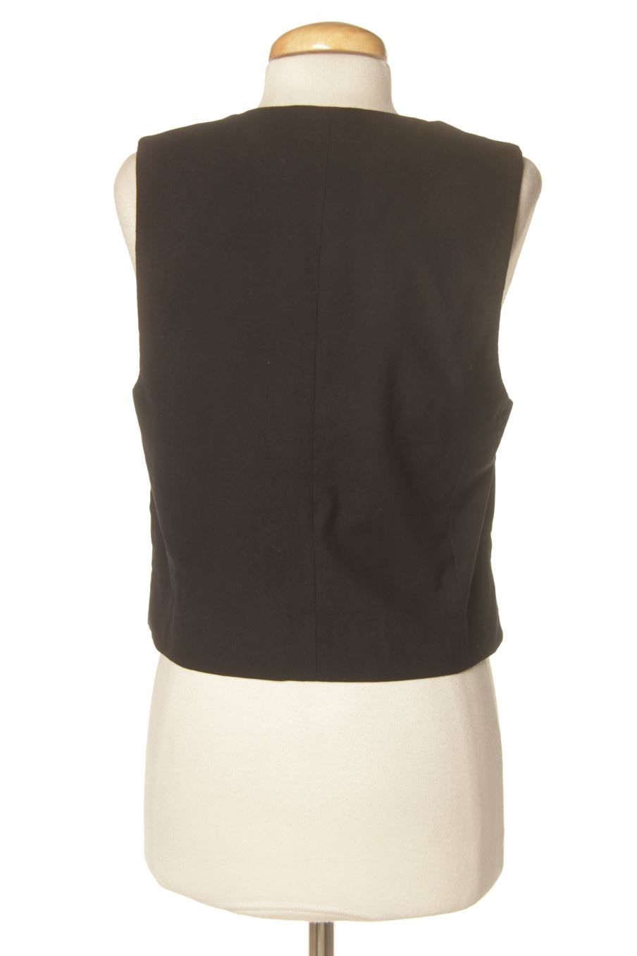 Chaleco de tela de Zara de la talla S, de color negro