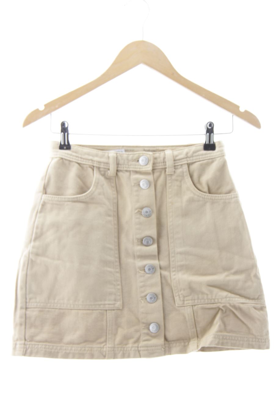 Falda de Stradivarius de la talla 36, de color marrón de ropa vaquera