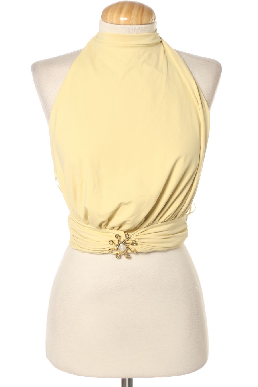 Aufwändiges Top von Zara Größe S, Farbe Gelb, für