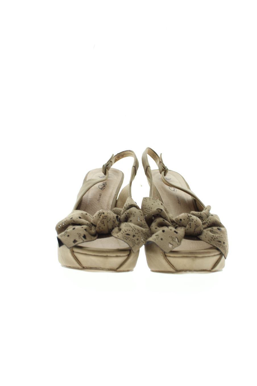 Sandalias tacon de TRSS Design de la talla 38, de color marrón de
