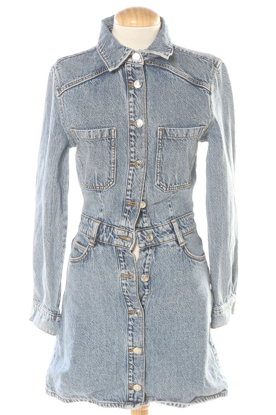 Vestito casual de Zara de la talla XS, de color blu