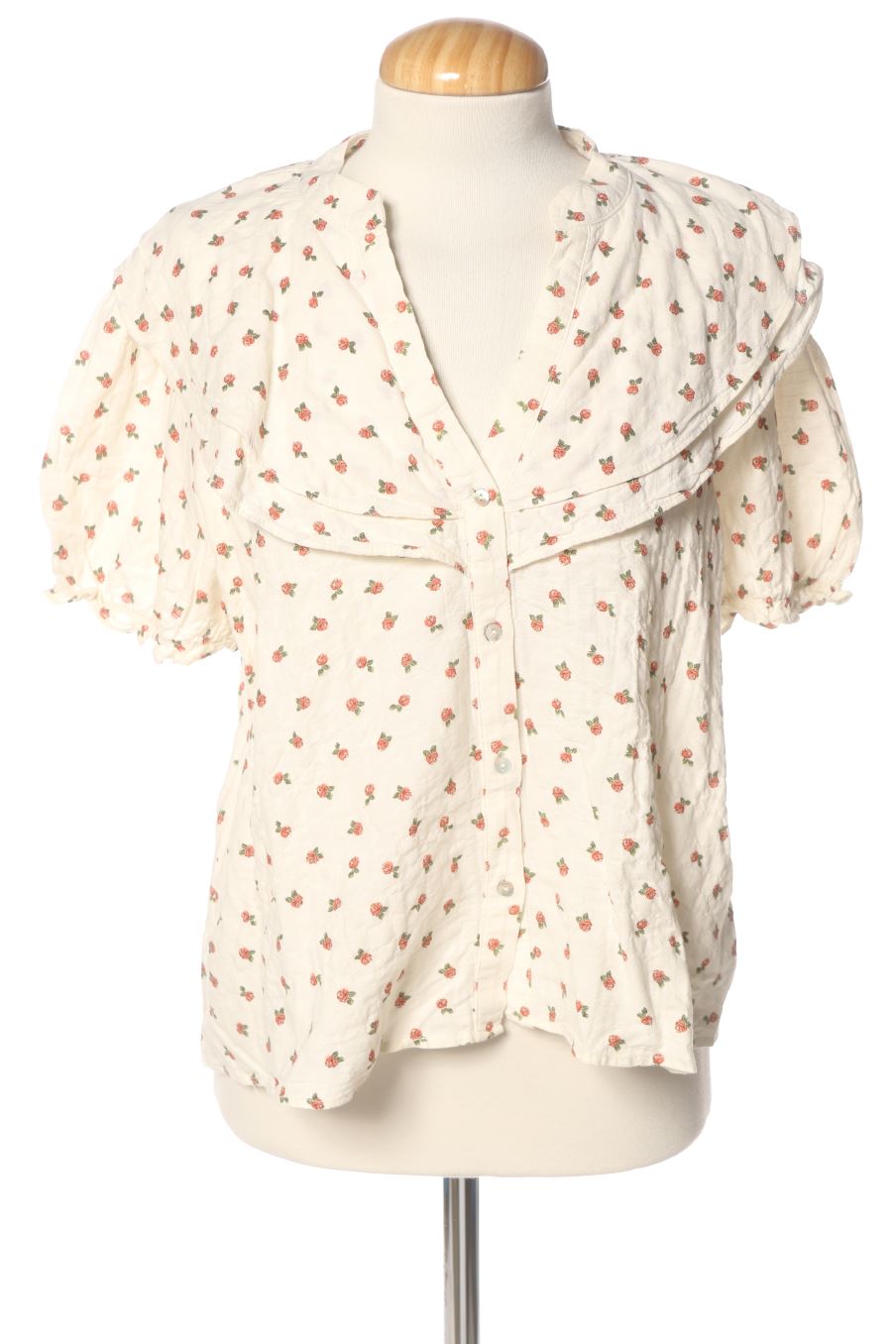 Kurzärmelige Bluse von Zara Größe S, Farbe Aufdruck, für