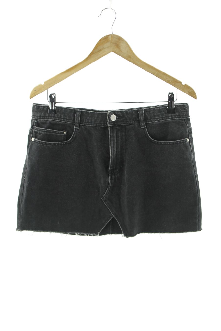 Jupe Trafaluc de la taille L, de couleur noir de denim