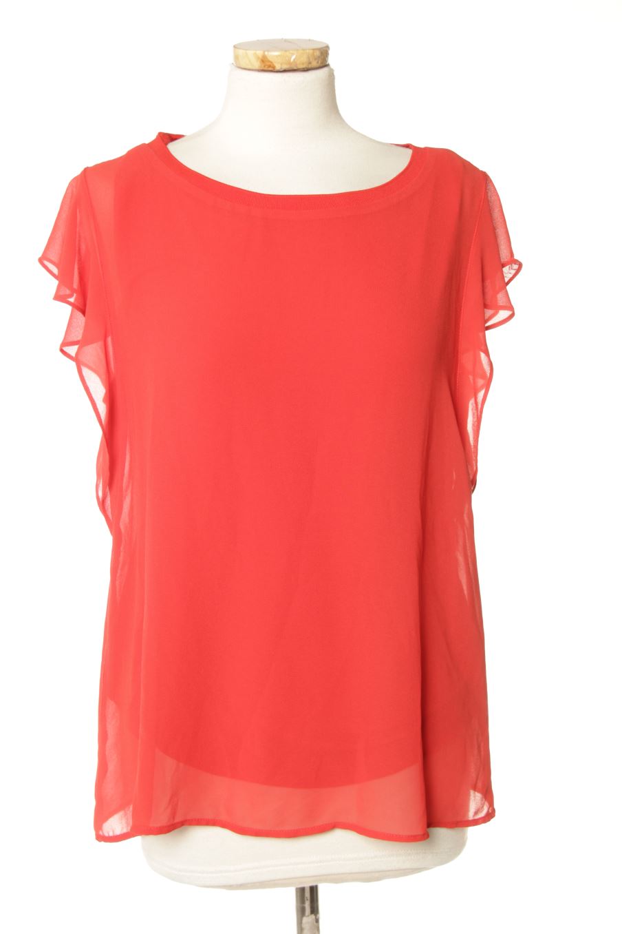 Blusa de manga corta de Zara de la talla S, de color rojo