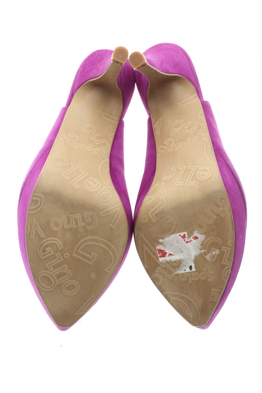 Sandalias tacon de Gino Vaello de la talla 36, de color morado de