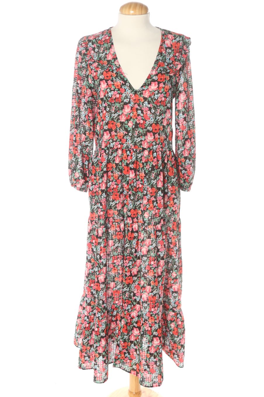 Einfaches Kleid von Zara Größe XS, Farbe Geblümt, für