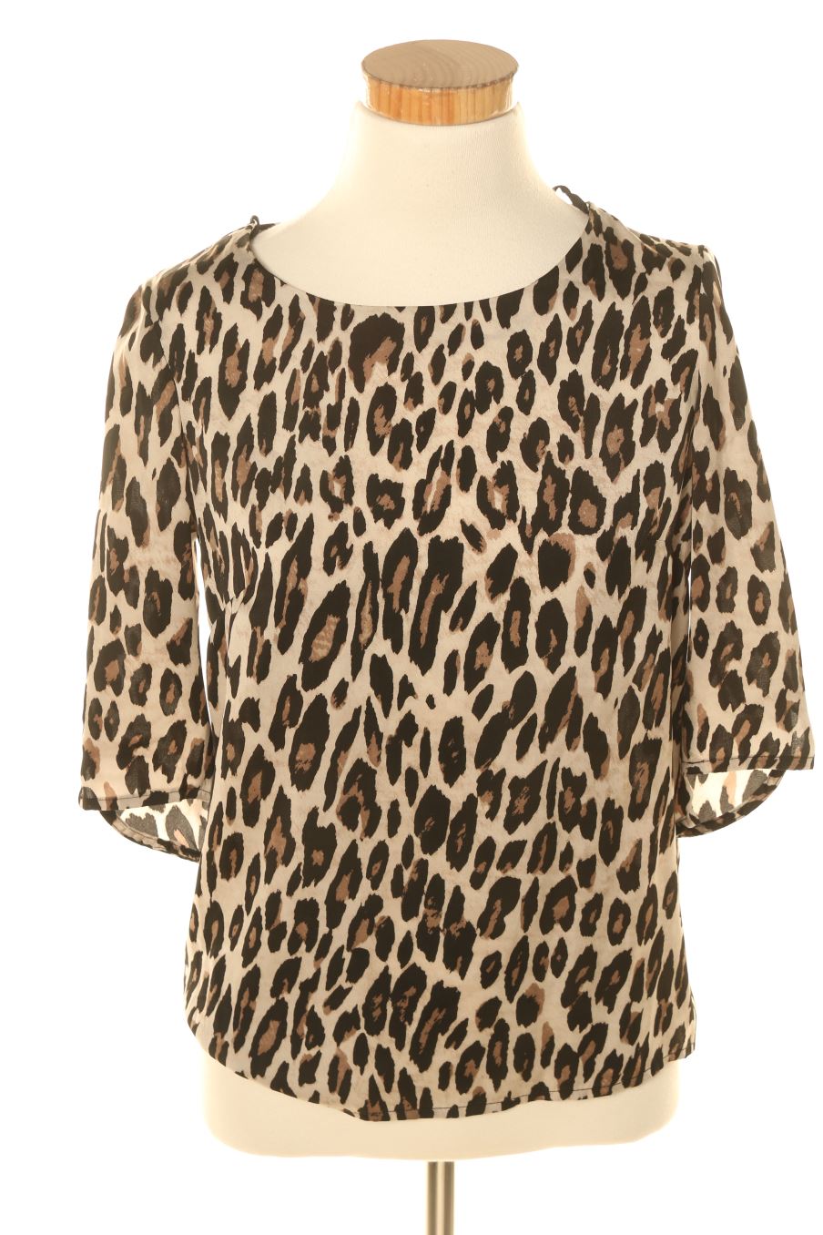 Blouse à manches courtes Mango de la taille XS, de couleur animal print