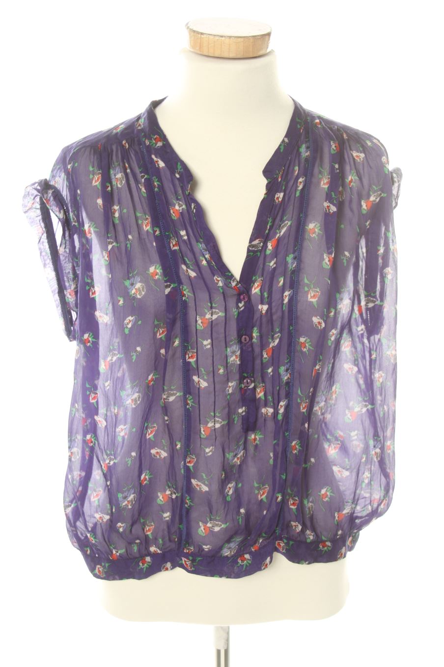 Blusa de manga corta de Zara de la talla S, de color flores