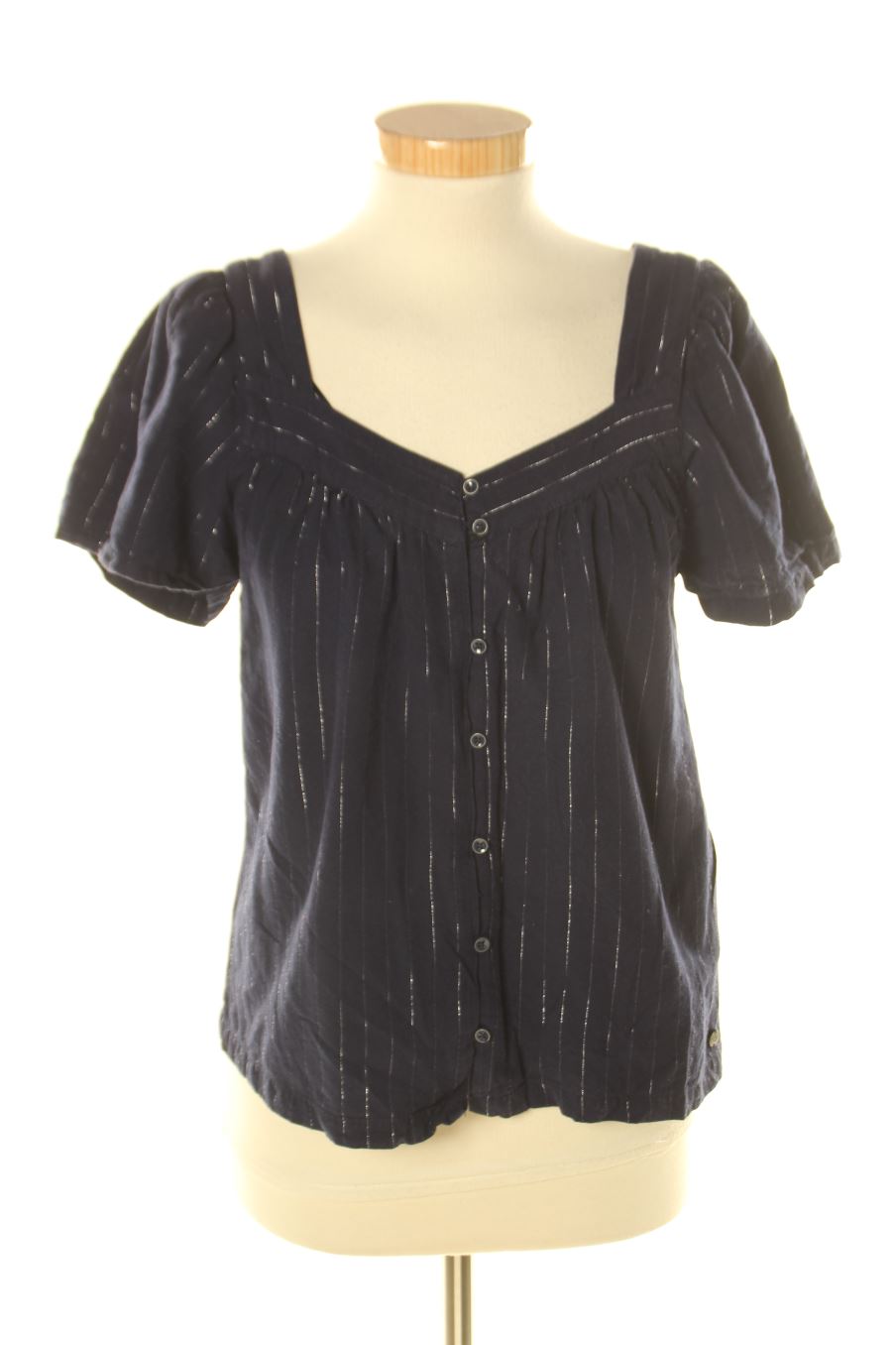 Kurzärmelige Bluse von BONOBO Größe XS, Farbe Gestreift, für