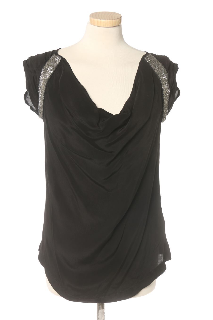 Blouse à manches courtes Naf Naf de la taille 36, de couleur noir