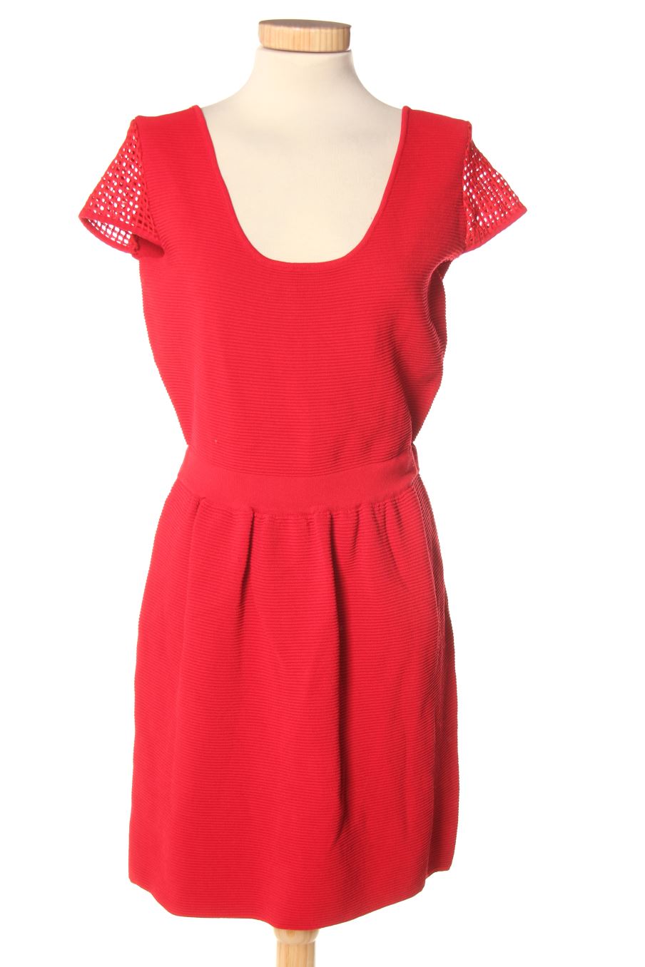 Robe casual Naf Naf de la taille L, de couleur rouge