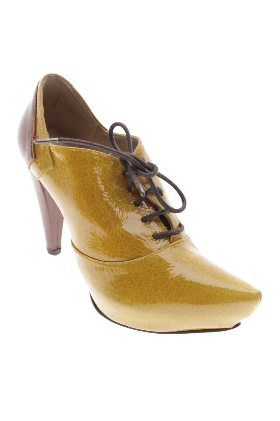 Zapatos de tacon de Cuplé de la talla 36, de color mostaza de