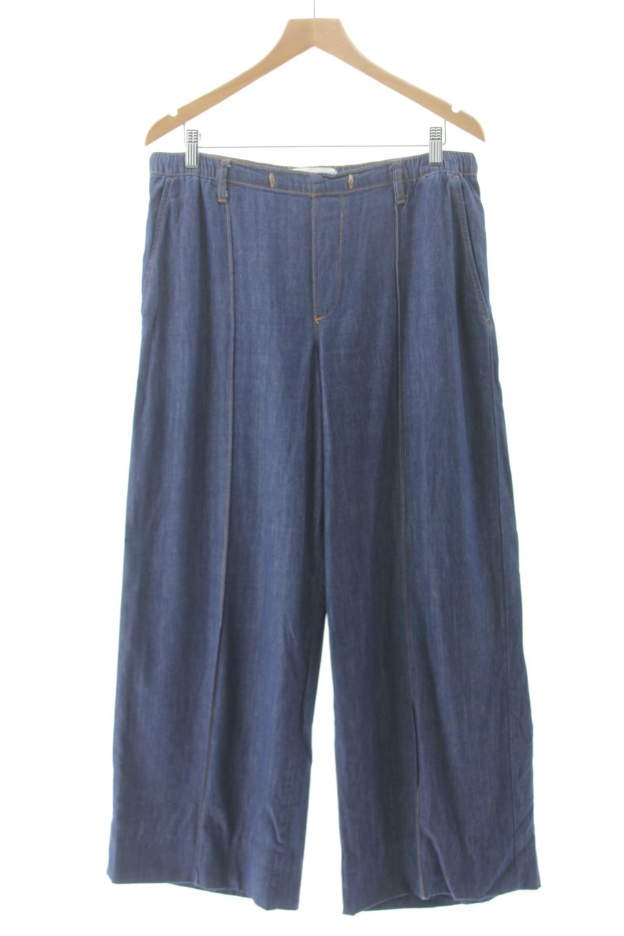 Pantalón Casual de Zara de la talla L, de color azul de ropa vaquera