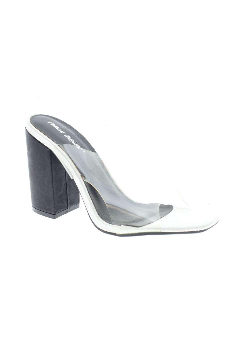 Sandalias tacon de Public Desire de la talla 39, de color color transparente de
