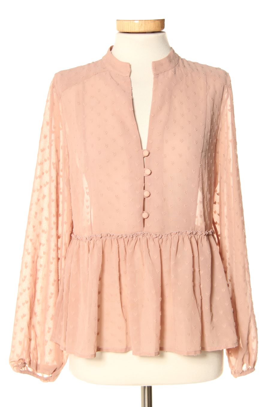 Blouse à manches longues BSB de la taille S, de couleur rose