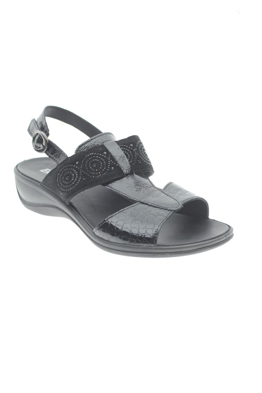 Sandalias planas de ENVAL SOFT de la talla 40, de color negro de