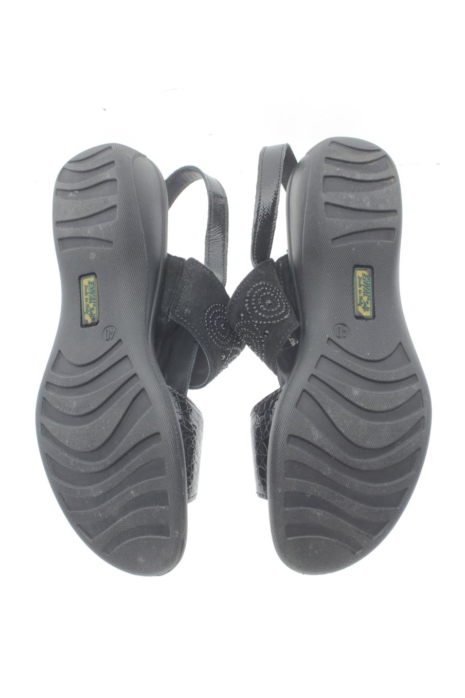 Sandalias planas de ENVAL SOFT de la talla 40, de color negro de