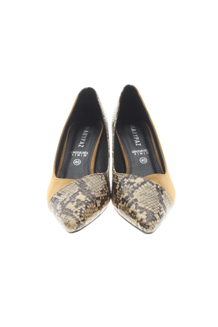 Zapatos de tacon de Marypaz de la talla 40, de color animal print de