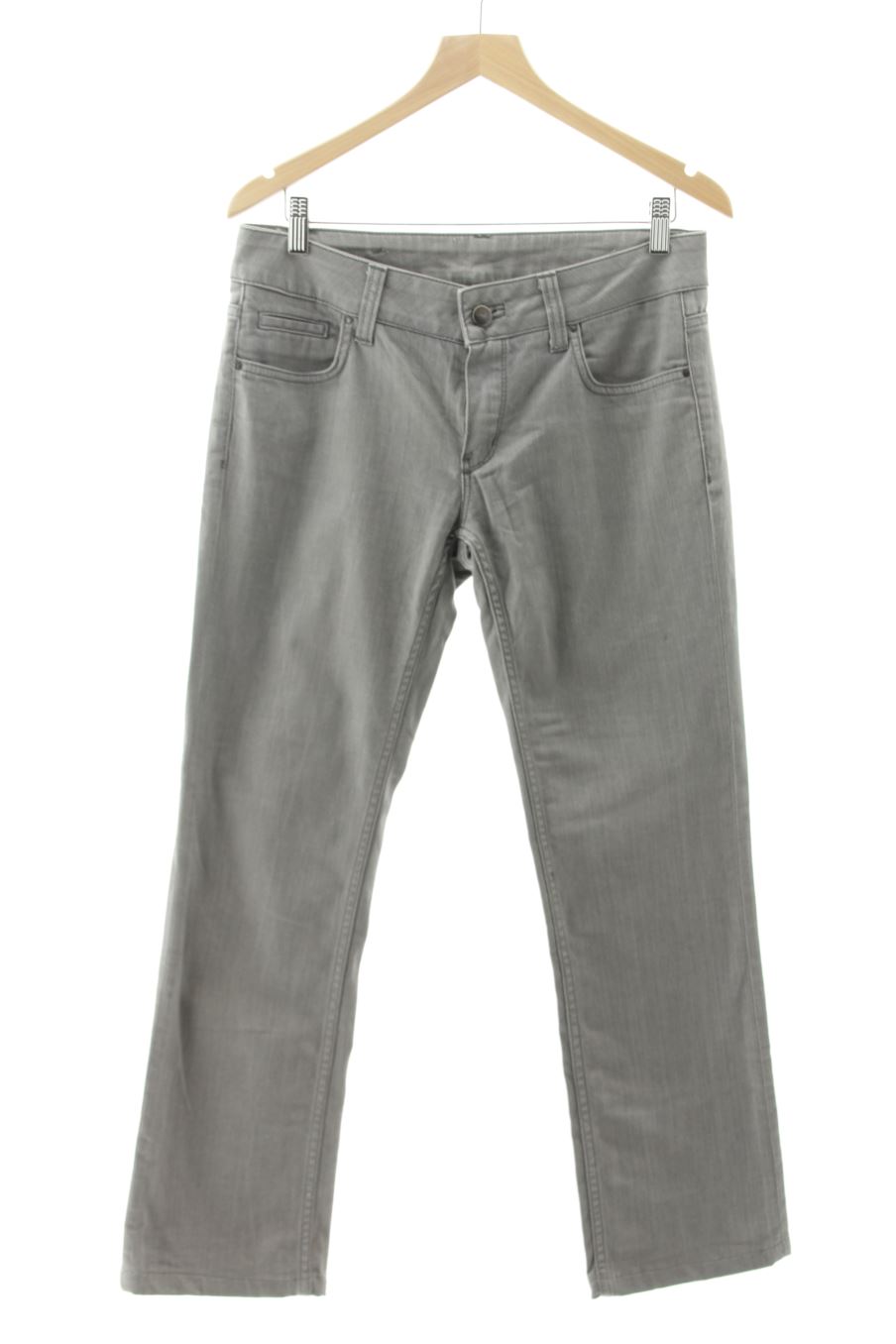 Jeans Uterqüe de la taille 42, de couleur gris de denim