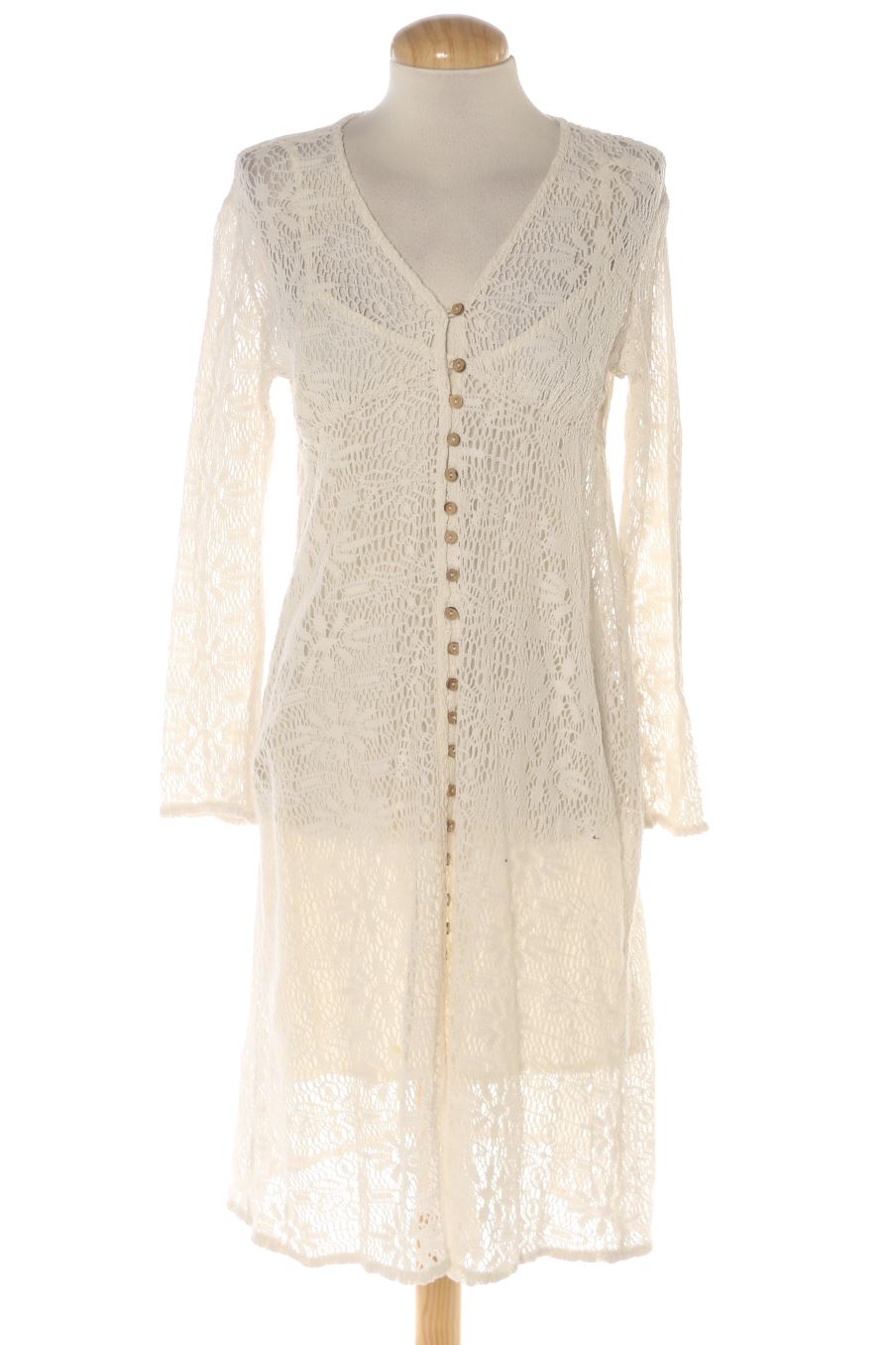 Vestido casual de Stradivarius de la talla M, de color blanco
