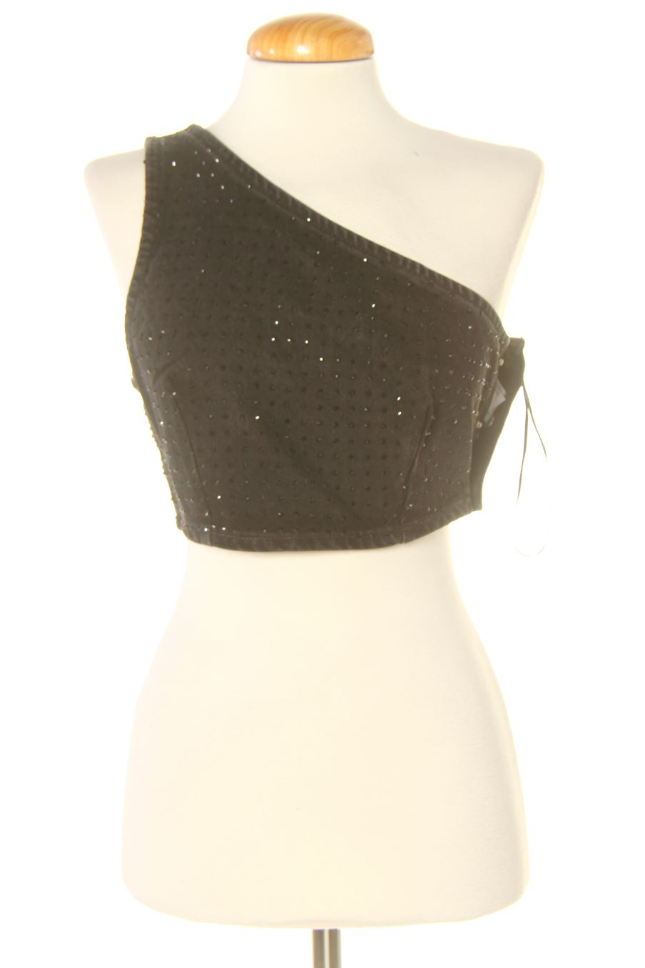 Top Zara de la taille S, de couleur noir de denim
